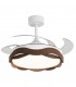 Ventilador ONDAS DC 72W 6480Lm 4 Aspas Blanco/Roble CCT