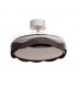 Ventilador ONDAS DC 72W 6480Lm 4 Aspas Blanco/Roble CCT