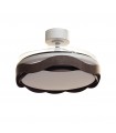 Ventilador ONDAS DC 72W 6480Lm 4 Aspas Blanco/Roble CCT