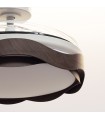 Ventilador ONDAS DC 72W 6480Lm 4 Aspas Blanco/Roble CCT
