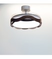 Ventilador ONDAS DC 72W 6480Lm 4 Aspas Blanco/Roble CCT