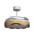 Ventilador ONDAS DC 72W 6480Lm 4 Aspas Blanco/Haya CCT
