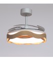 Ventilador ONDAS DC 72W 6480Lm 4 Aspas Blanco/Haya CCT