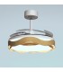 Ventilador ONDAS DC 72W 6480Lm 4 Aspas Blanco/Haya CCT