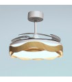 Ventilador ONDAS DC 72W 6480Lm 4 Aspas Blanco/Haya CCT