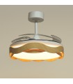Ventilador ONDAS DC 72W 6480Lm 4 Aspas Blanco/Haya CCT