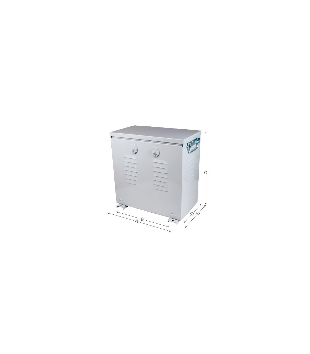 Autotransformador trifásico 230/400V 31,5kVA reversible con caja IP23