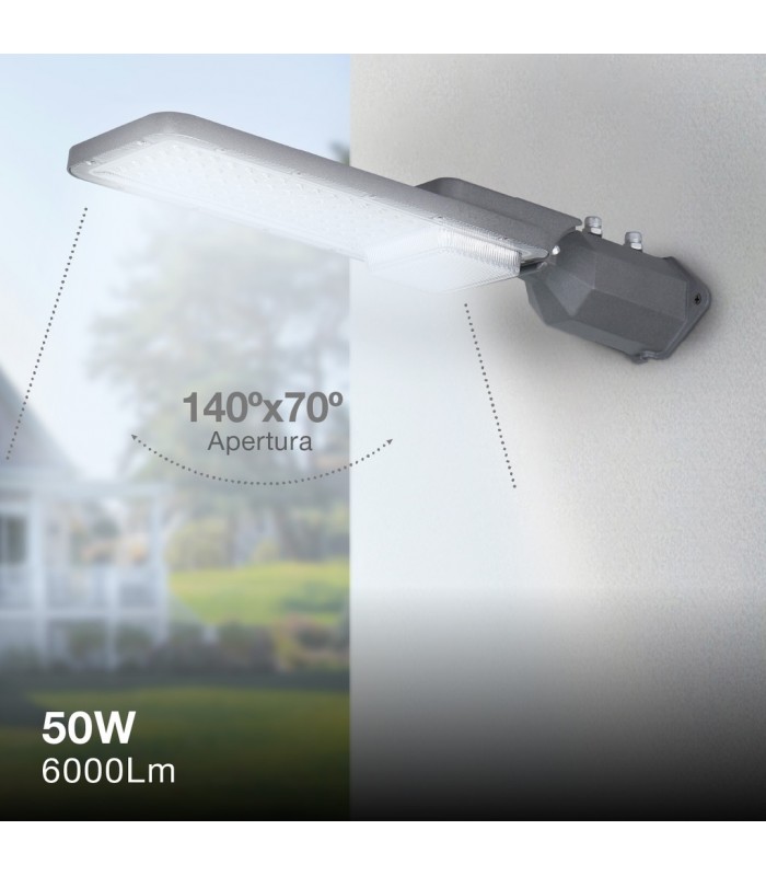 Farola PEMALI 50W 6200Lm 140ºx70º IP65