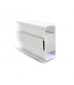 Perfil Aluminio Double Superficie + Tapas. 2m