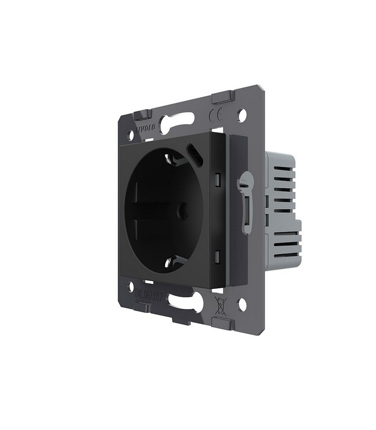 Toma Schuko + USB C 16A Negro LIVOLO 3.0