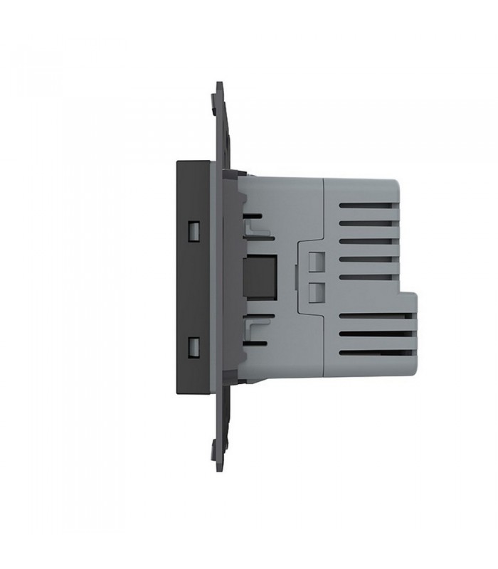 Toma Schuko + USB C 16A Negro LIVOLO 3.0