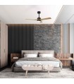 Ventilador THAY DC APP Negro/Madera 30W 3300Lm 3 Aspas CCT