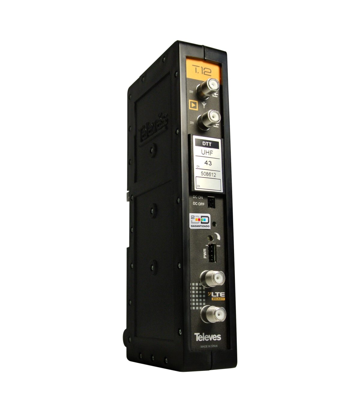 Amplificador monocanal/multicanal T12 UHF (TDT): 470...862MHz