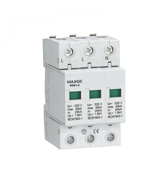 Protector Sobretensiones Transitorias 4P Tipo 2 20kA 230VAC/400V