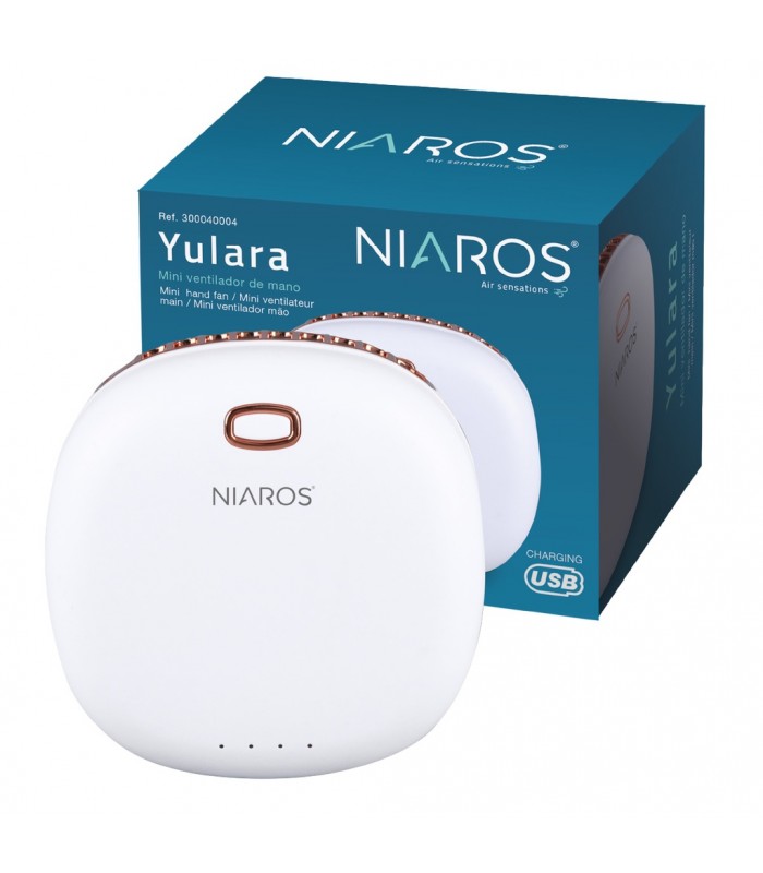 Ventilador portátil YULARA USB recargable Blanco