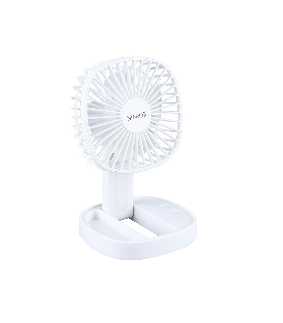 Mini ventilador de mano plegable COOBER con Luz USB recargable Blanco