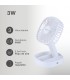Mini ventilador de mano plegable COOBER con Luz USB recargable Blanco