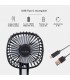 Mini ventilador de mano plegable COOBER con Luz USB recargable Negro