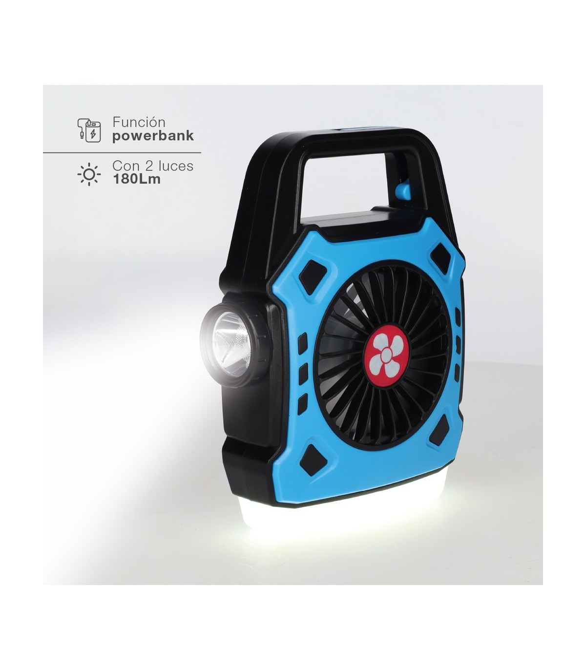 Ventilador de camping STAWELL con Luz USB recargable
