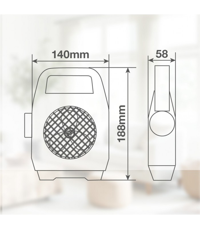 Ventilador de camping STAWELL con Luz USB recargable