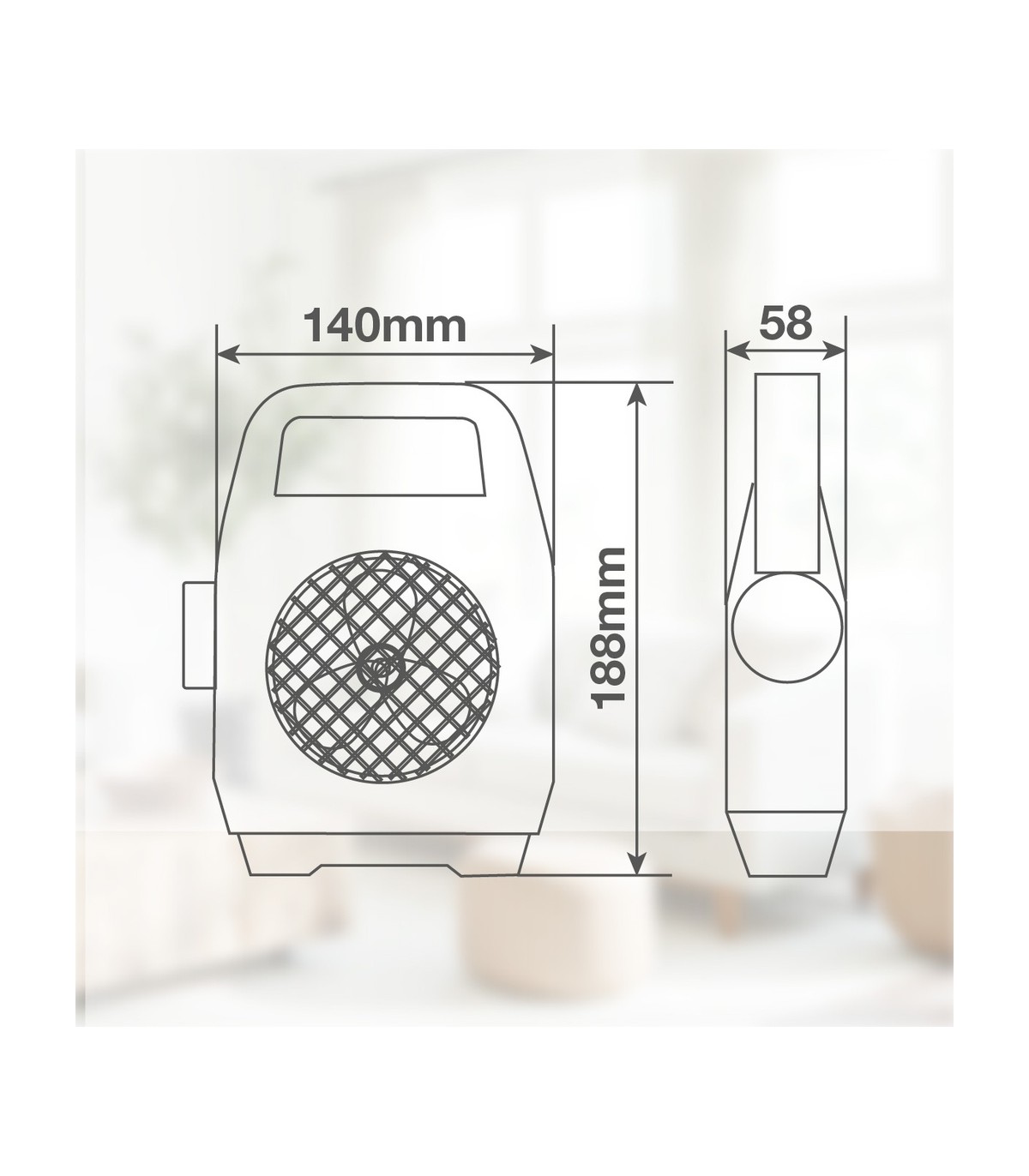 Ventilador de camping STAWELL con Luz USB recargable
