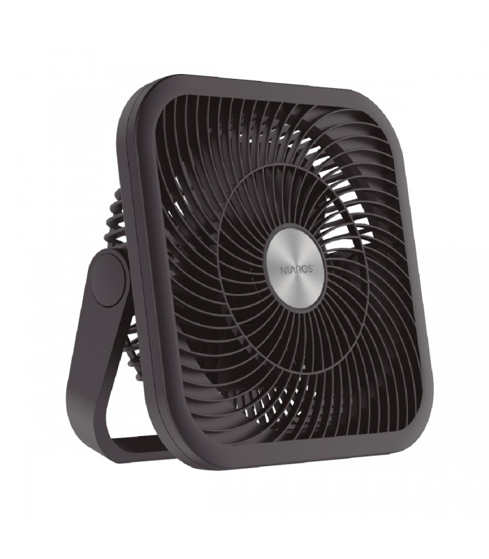 Ventilador portátil RAYNA Multifunción 9W USB recargable 25Cm Negro