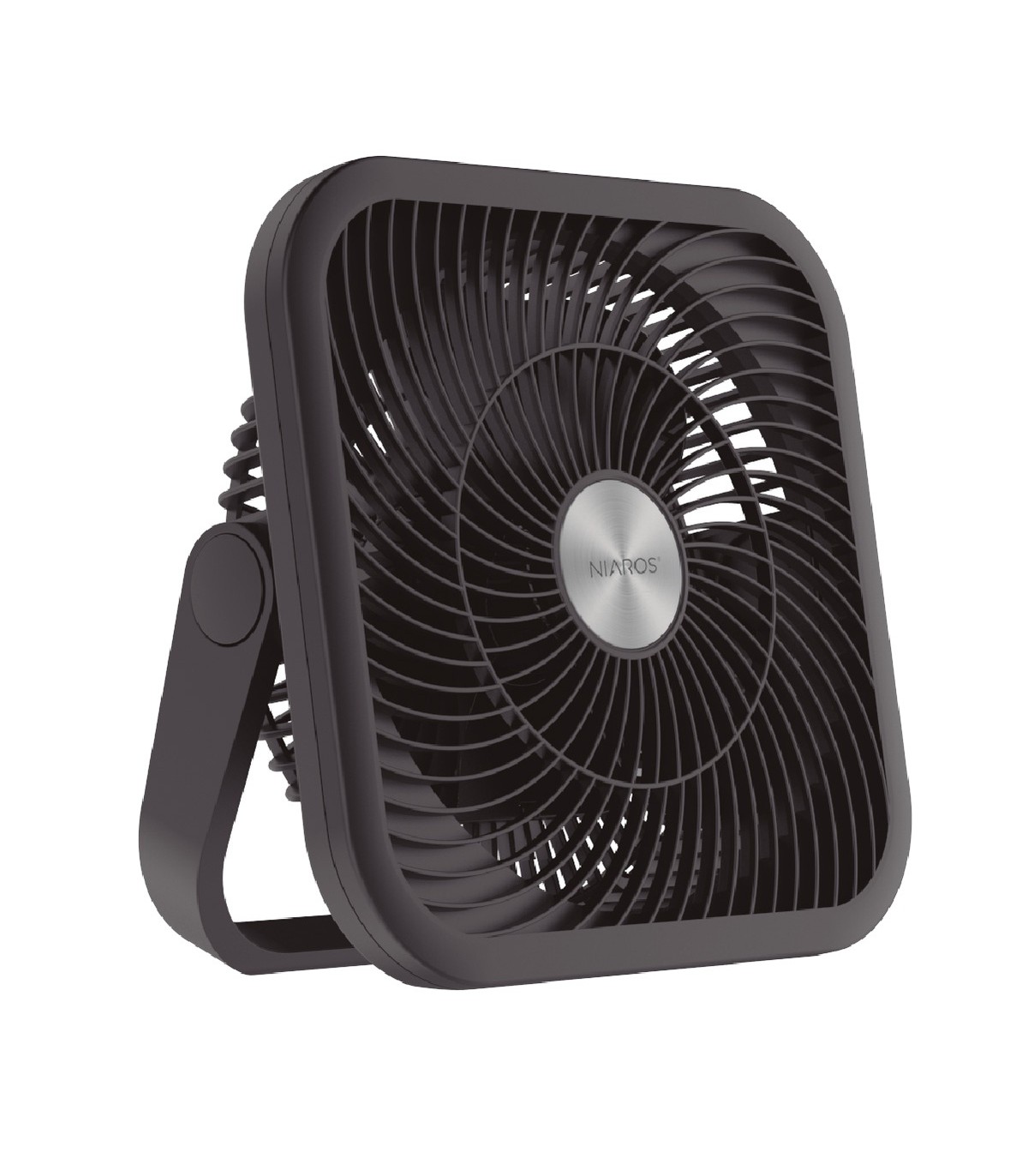 Ventilador portátil RAYNA Multifunción 9W USB recargable 25Cm Negro