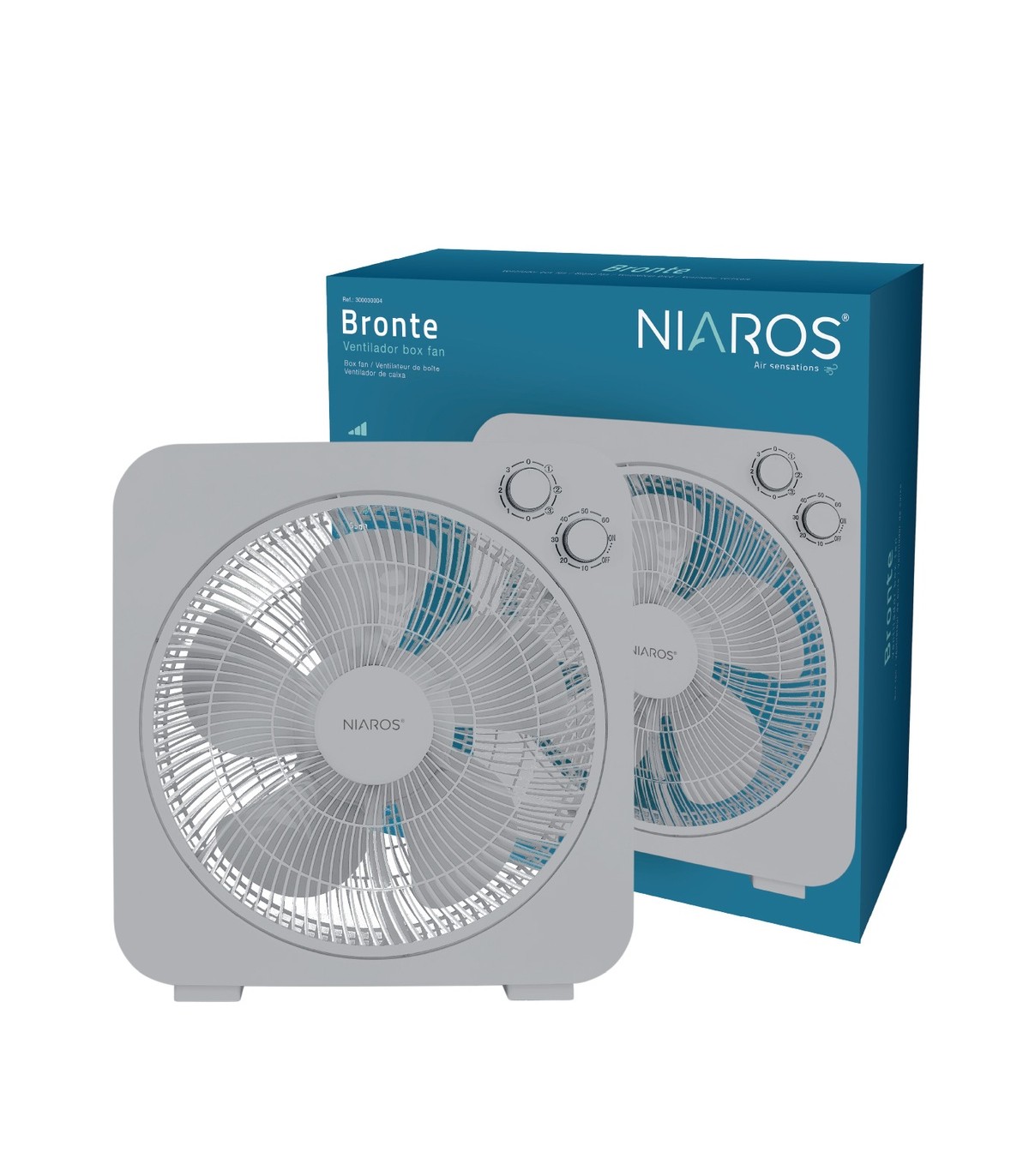 Ventilador de Sobremesa BRONTE 45W Ø31cm Gris