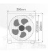 Ventilador de Sobremesa BRONTE 45W Ø31cm Gris