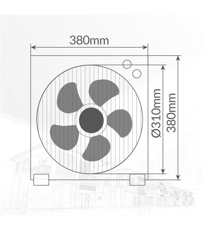 Ventilador de Sobremesa BRONTE 45W Ø31cm Gris