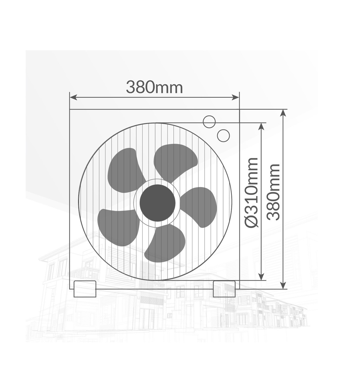 Ventilador de Sobremesa BRONTE 45W Ø31cm Gris