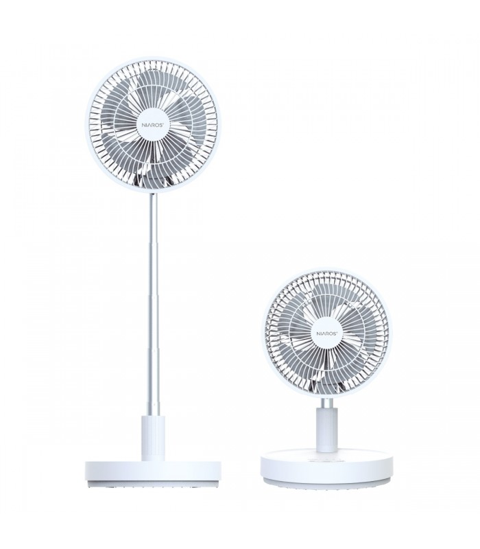 Ventilador portátil de pie ANKRO plegable 7W Ø21.5cm Blanco