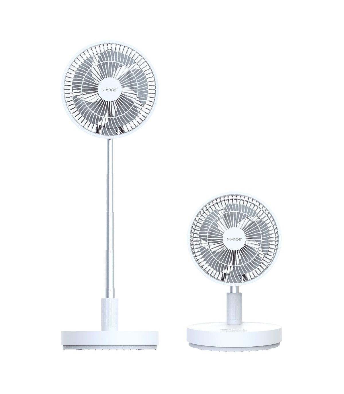 Ventilador portátil de pie ANKRO plegable 7W Ø21.5cm Blanco