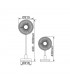Ventilador portátil de pie ANKRO plegable 7W Ø21.5cm Blanco