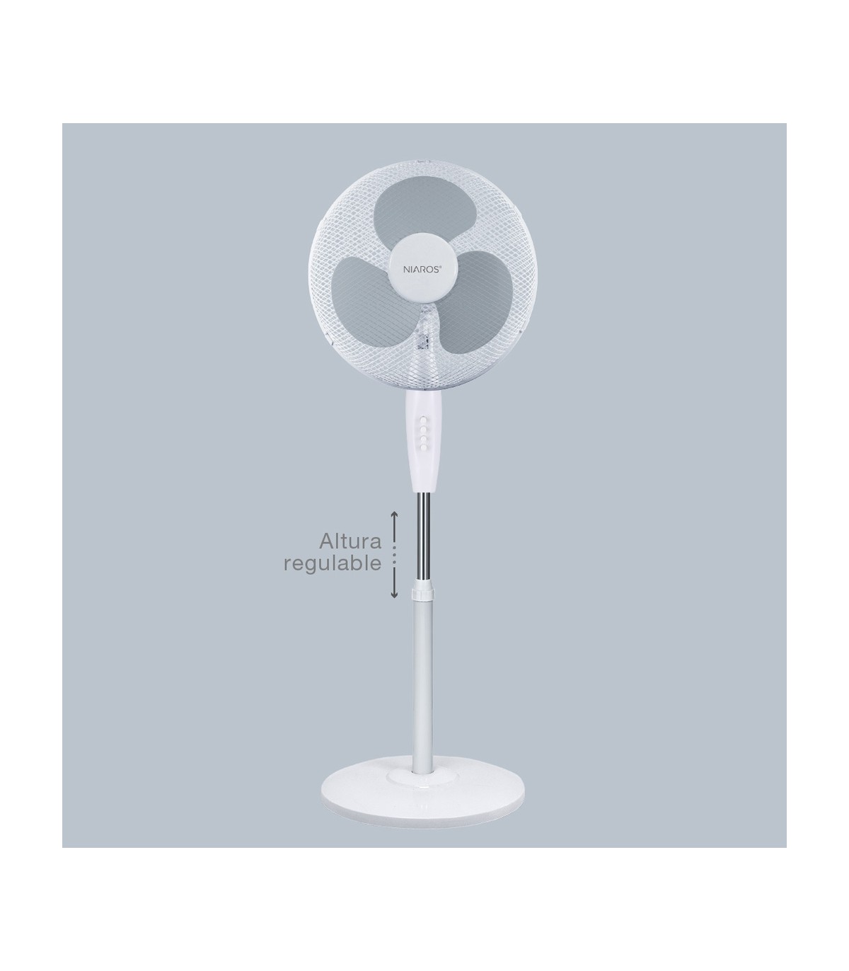 Ventilador de Pie RIESI 45W Ø43cm Blanco