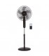 Ventilador de Pie LUNGRA con mando y temporizador 50W Ø43cm Negro