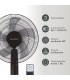 Ventilador de Pie LUNGRA con mando y temporizador 50W Ø43cm Negro