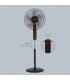 Ventilador de Pie LUNGRA con mando y temporizador 50W Ø43cm Negro