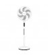 Ventilador de Pie SORTINA con mando y temporizador 65W Ø43cm Blanco