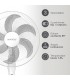 Ventilador de Pie SORTINA con mando y temporizador 65W Ø43cm Blanco