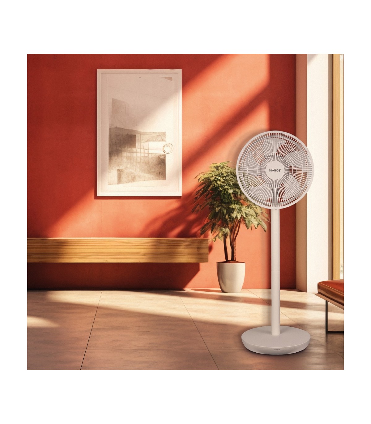 Ventilador de Pie PUNCHA 35W Ø34cm Blanco