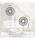 Ventilador de Pie PUNCHA 35W Ø34cm Blanco