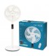 Ventilador portátil de pie SANLURI con mando 15W Ø39cm Blanco