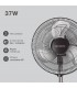 Ventilador de Pie metálico VICARI 37W Ø34cm Negro