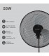Pack 2 Ventiladores de Pie metálicos FAVARA 55W Ø50cm Negro