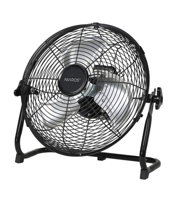 Ventilador Portátil Metálico De Suelo NUORO 15W Ø40cm Negro