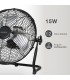 Ventilador Portátil Metálico De Suelo NUORO 15W Ø40cm Negro