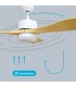 Ventilador KOTA Blanco DC 15W 1534Lm 3 Aspas Haya CCT