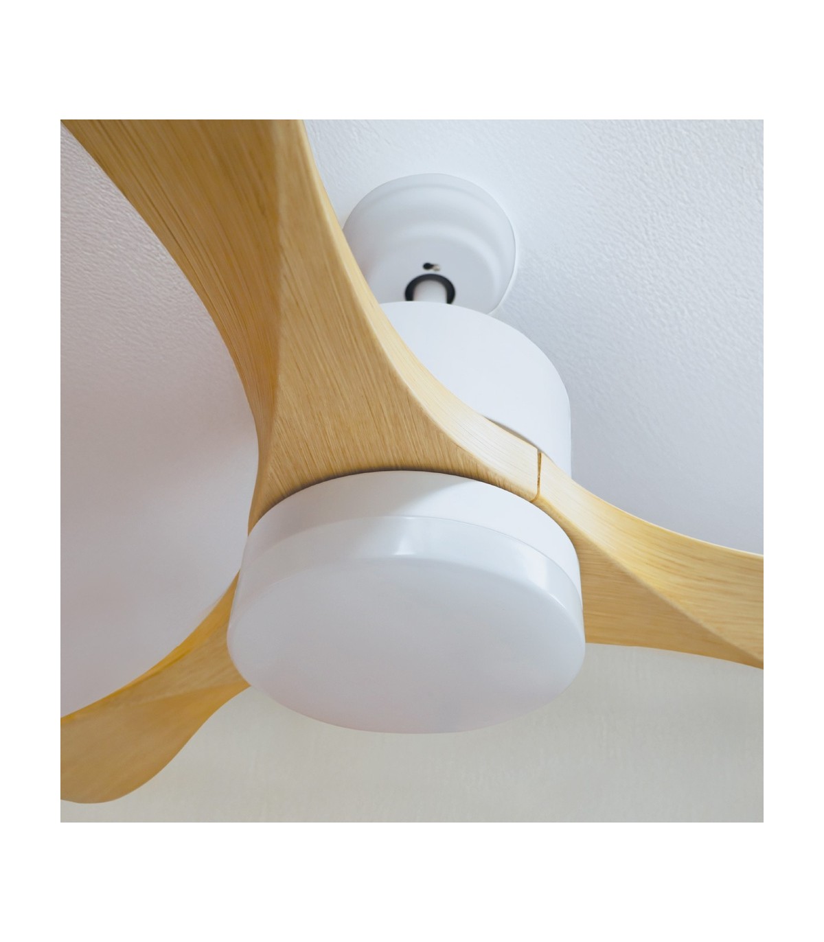 Ventilador KOTA Blanco DC 15W 1534Lm 3 Aspas Haya CCT