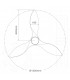 Ventilador KOTA Blanco DC 15W 1534Lm 3 Aspas Haya CCT